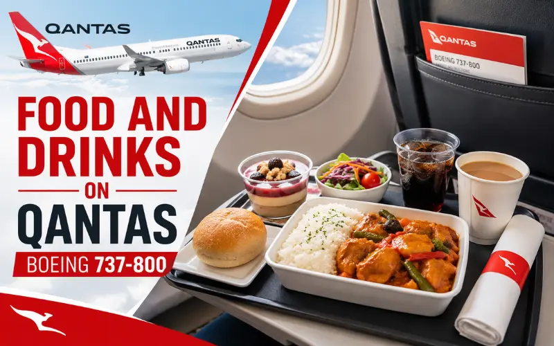 food and drinks on qantas boeing 737 800