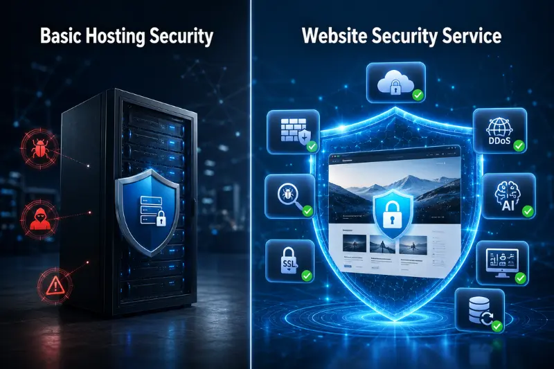 website Security service vs basic hosting security