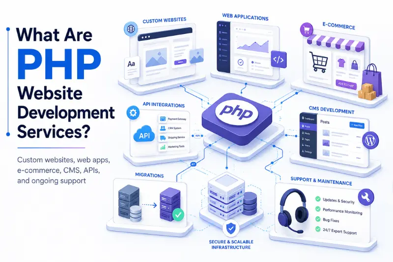what are php website development services