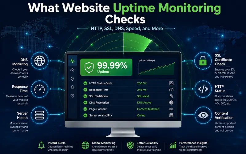 what website uptime monitoring checks